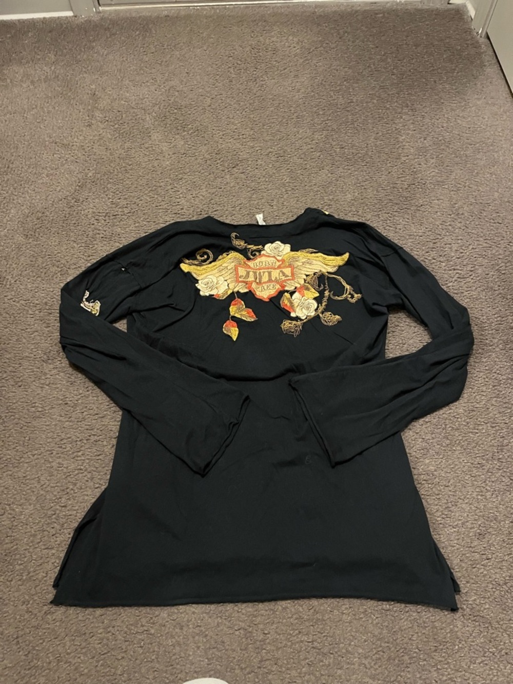 Johnny Was Born Free Floral Embroidered Long Sleeve Top - Picture 3 of 9